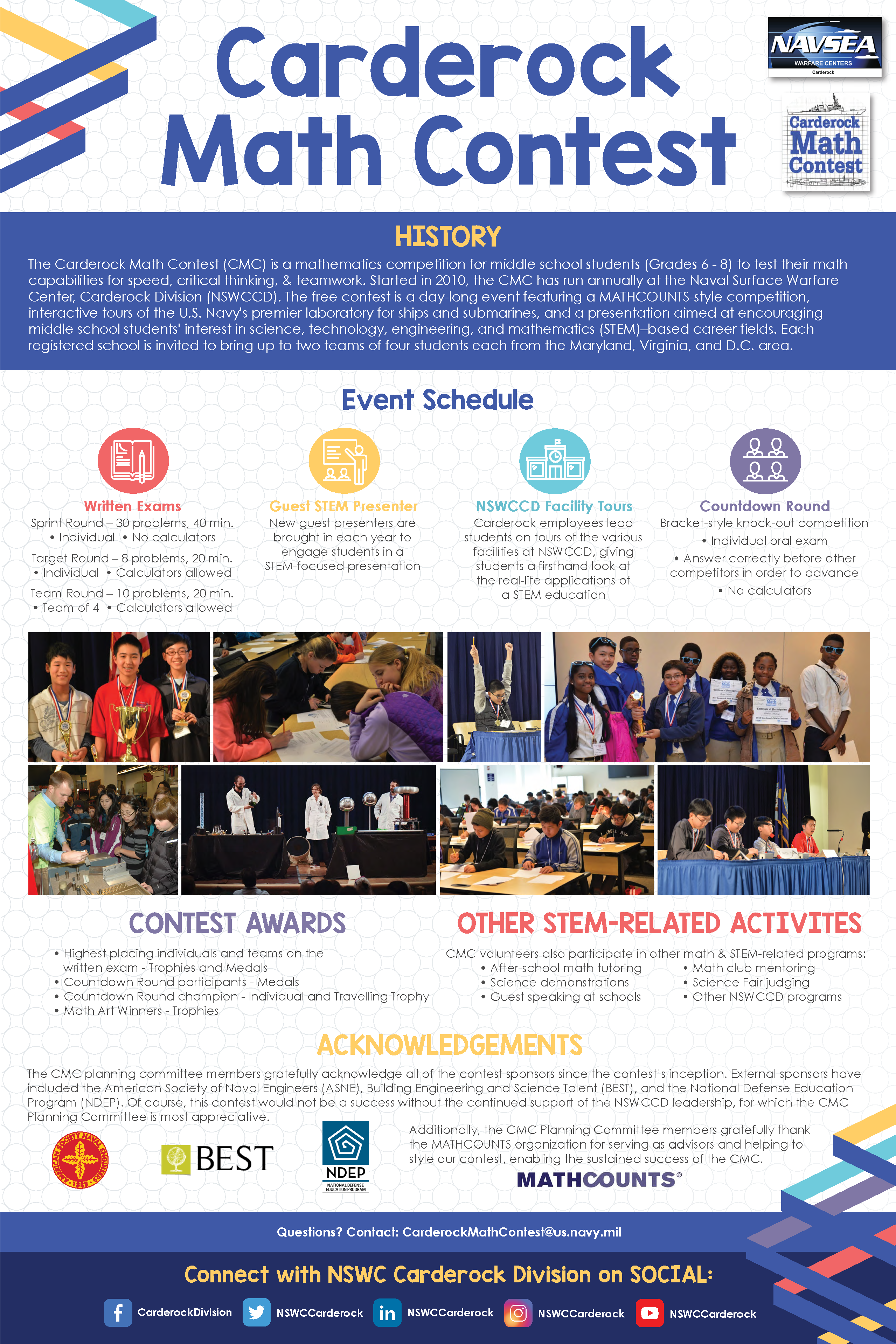 Carderock Math Contest poster